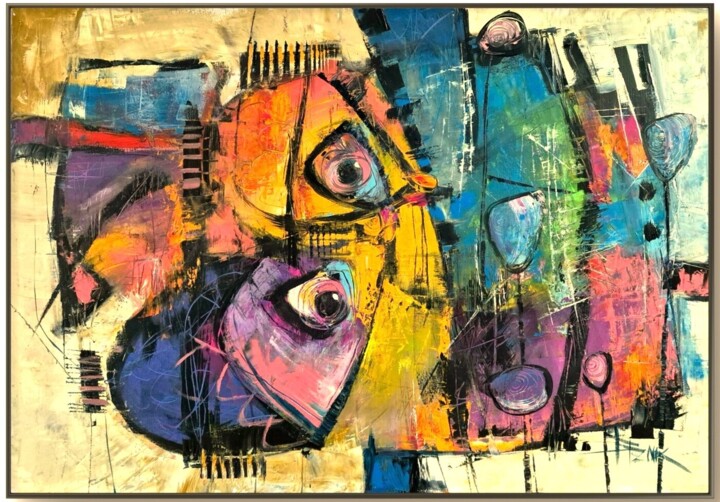 TOGETHER II 绘画, 27.6x39.4 in