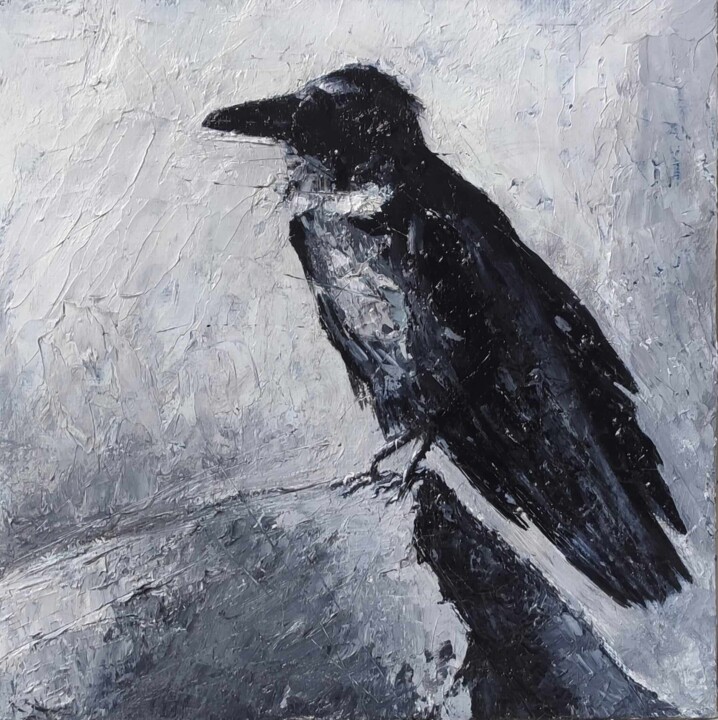 Corbeau 绘画, 7.9x7.9 in