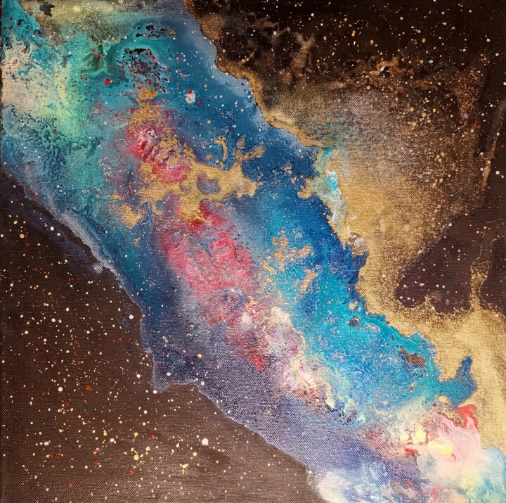 Light and Flow from Nova explosion 绘画, 15.8x15.8 in