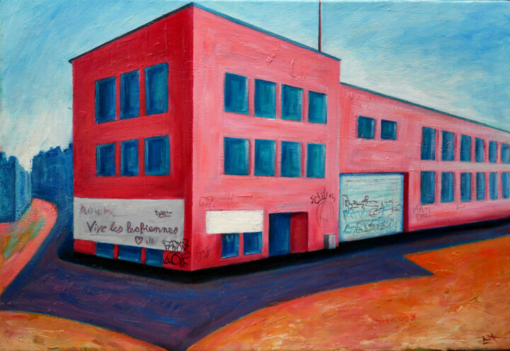 La sardinerie de Douarnenez 绘画, 15x21.7 in