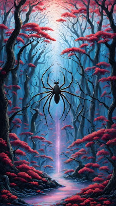 Araignée dans la Forêt Dijital Sanat