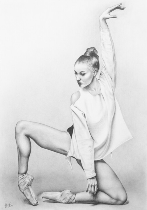"Dancer" 图画, 16.5x11.7 in