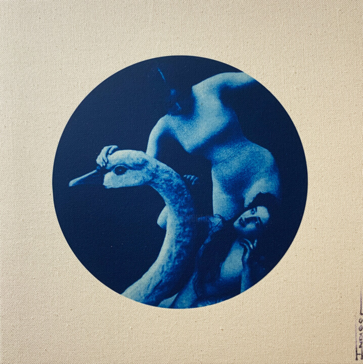 Indigo - Cygne 印花与版画, 11.8x11.8 in