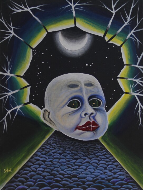 Through the Keyhole 绘画, 24x18.1 in
