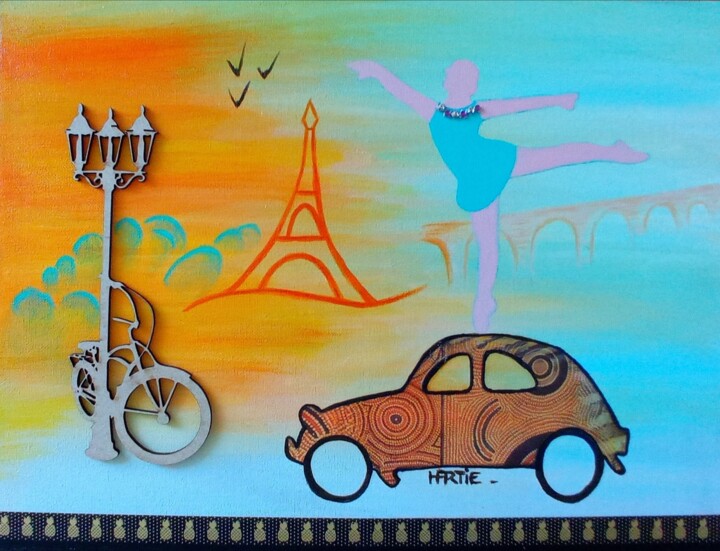 Paris by Day 绘画, 11.8x15.8 in