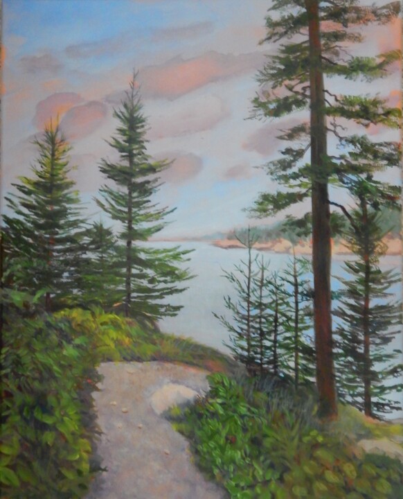 Peinture intitulée "Acadia" par Joy Parks Coats, Œuvre d'art originale, Acrylique Monté sur Châssis en bois