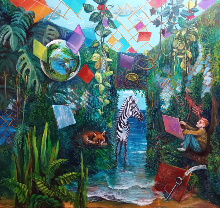 绘画,  35.4x39.4 in 
