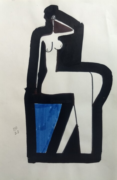 A nude 15 绘画, 11.4x8.3 in