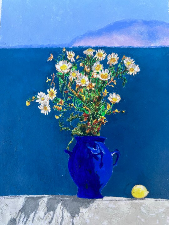 Somewhere in Greece 绘画, 12.2x8.3 in