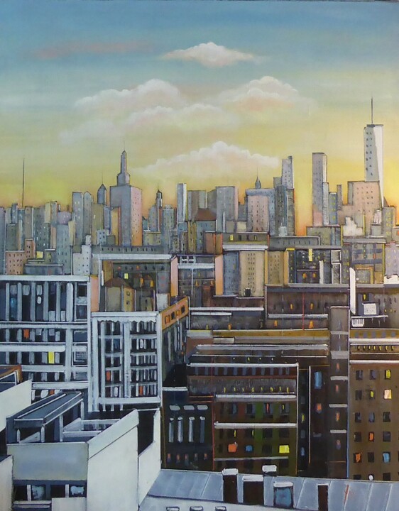 new york city 绘画, 39.4x31.9 in