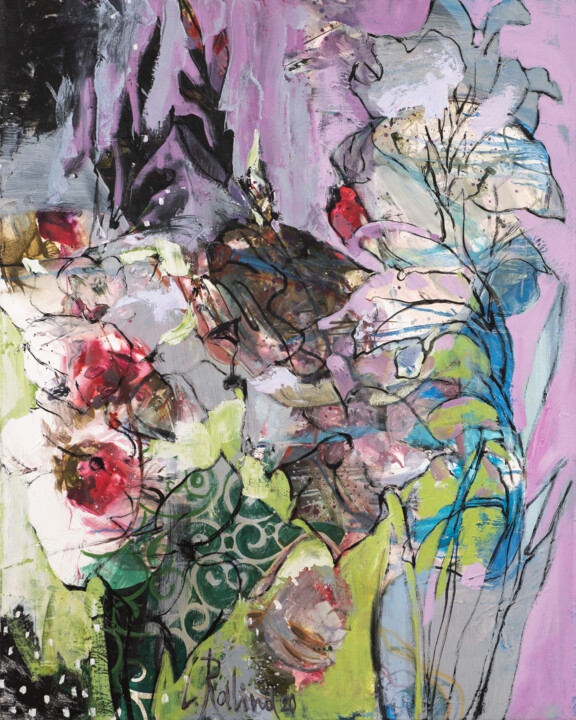 Gladioluses for a birthday 绘画, 39.4x31.5 in