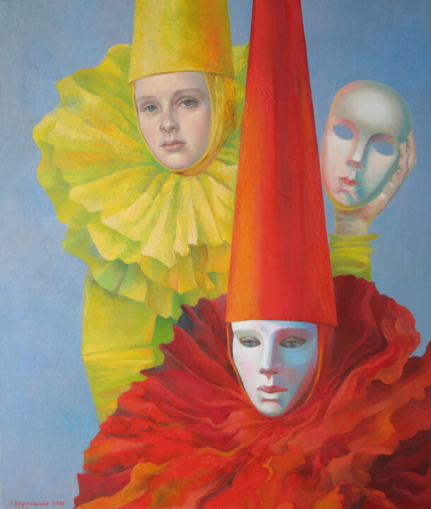 The crystal note of moral loneliness 绘画, 27.6x23.6 in