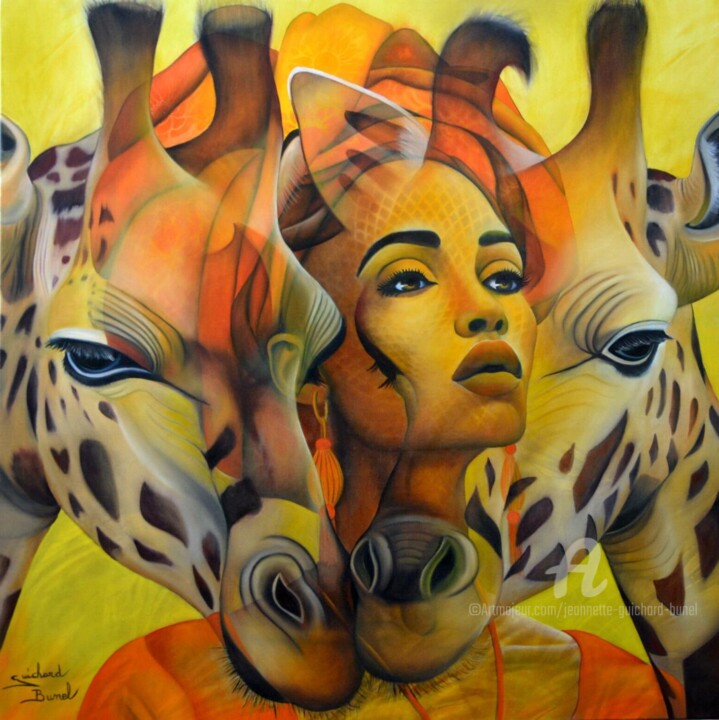 Peinture intitulée "Dans le silence de…" par Jeannette Guichard-Bunel, Œuvre d'art originale, Huile Monté sur Châssis en bois