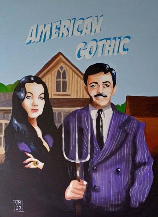 American Gothic Pittura, 31,5x23,6 in