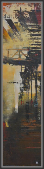 Painting titled "Structure 29" by Jicé, Original Artwork, Oil