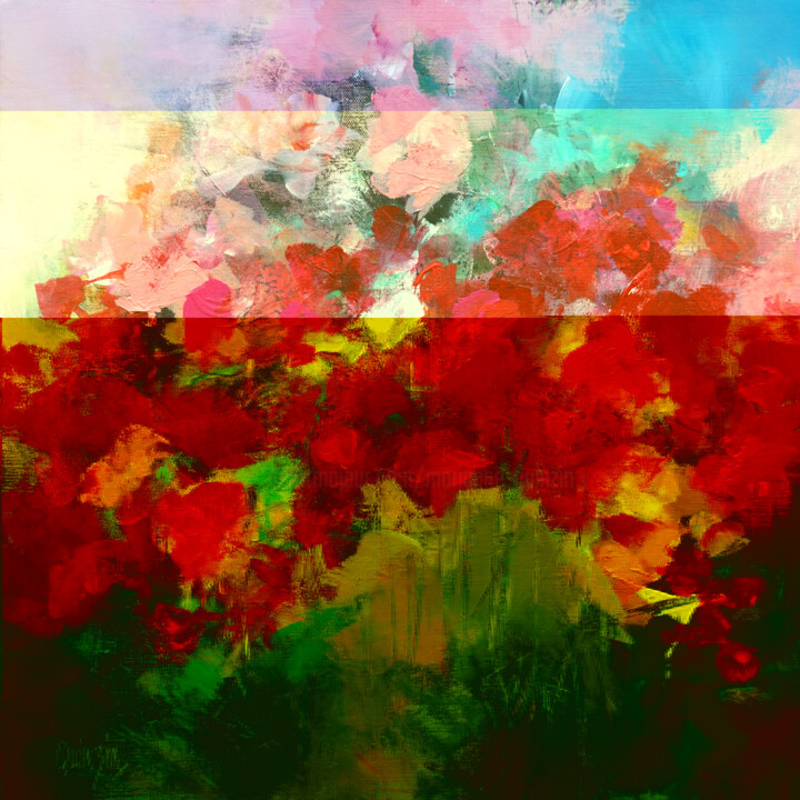 Massif rose 绘画, 19.7x19.7 in