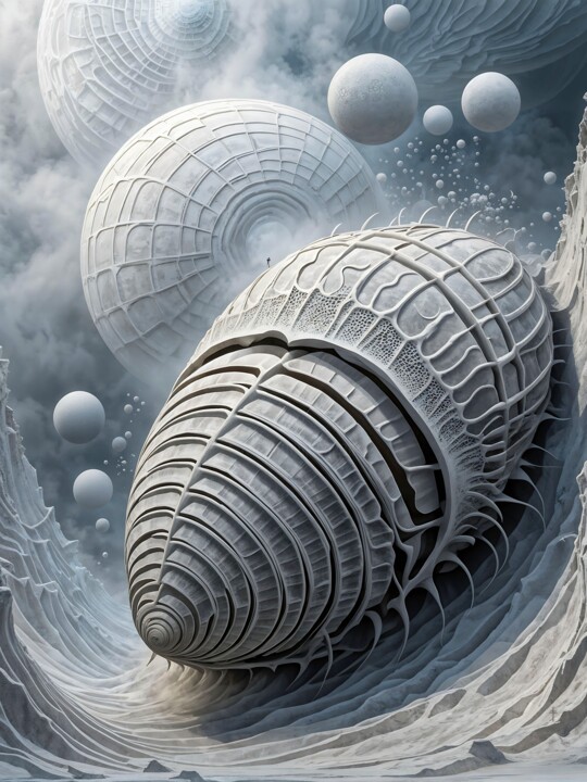 Umbrian Worlds - The Giant White Dust Beings 数字艺术