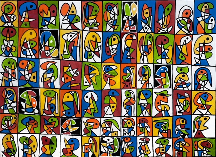 Mosaico de colores Pittura, 39,4x59,1 in