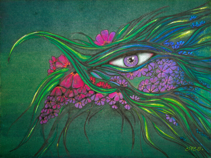 " Ask Me" 绘画, 23.6x31.5 in
