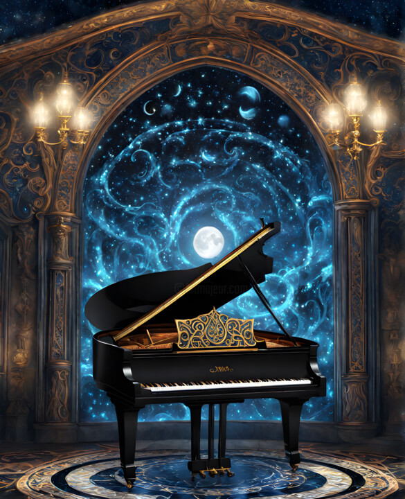 Piano et Portail Magique 数字艺术