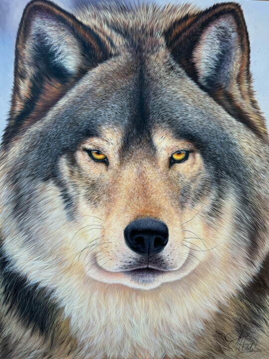 Wolf 绘画, 63x47.2 in