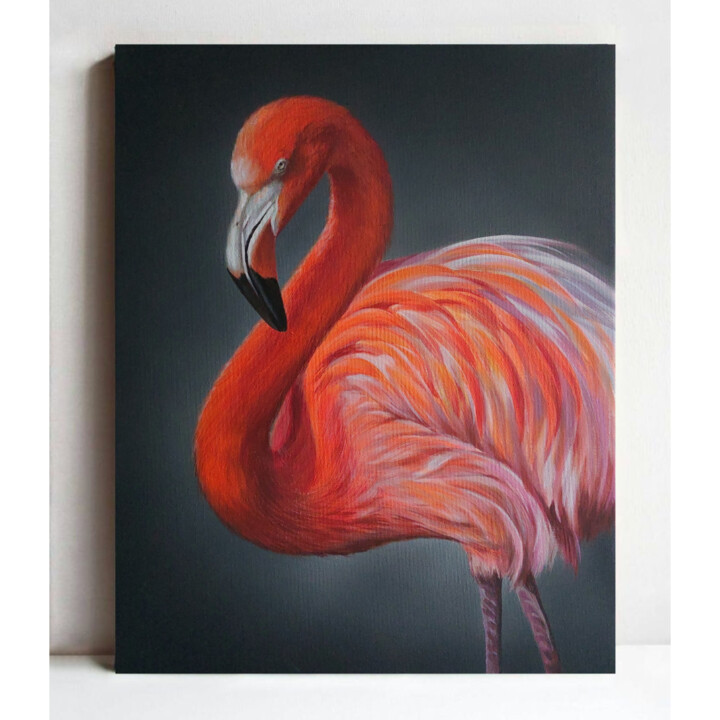 Flamingo 绘画, 19.7x15.8 in