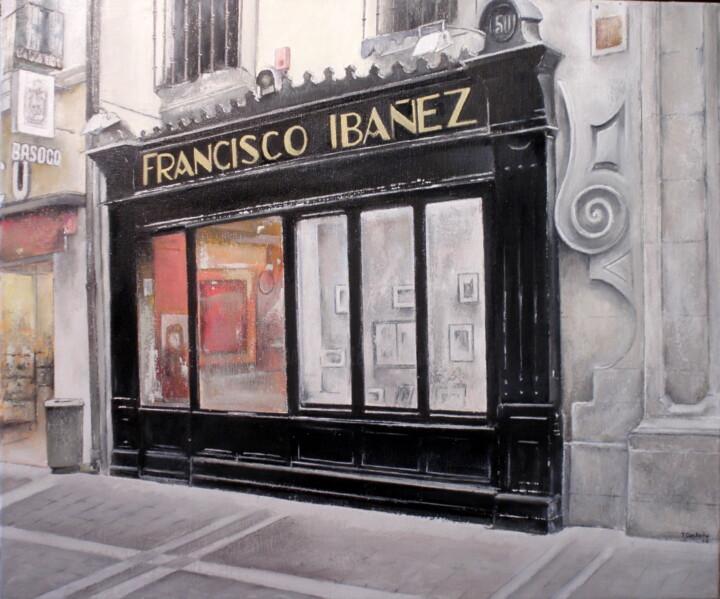 Francisco Ibañez- Pamplona 绘画, 18.1x21.7 in