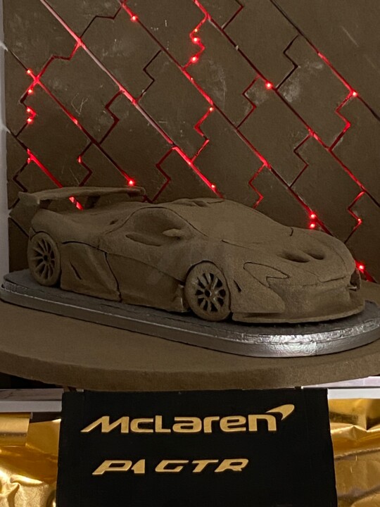 Sculpture titled "P1 GTR McLaren SAR" by Stilear, Original Artwork, Stone