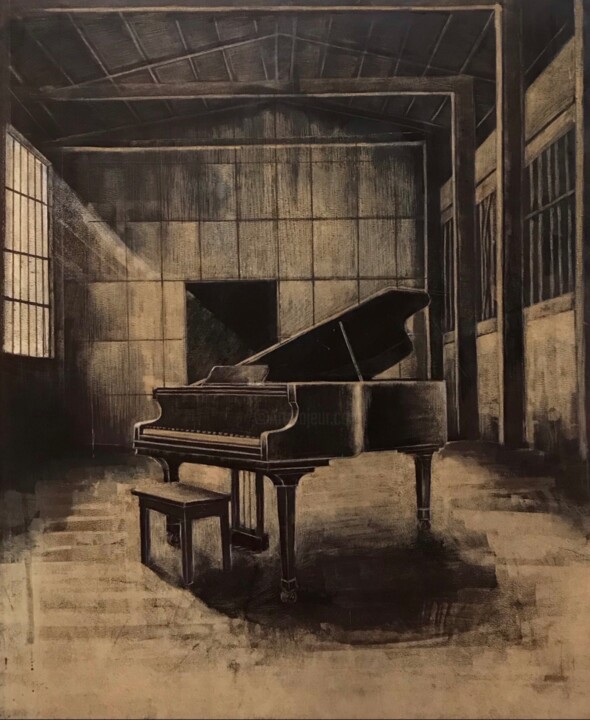 不灭的音符 绘画, 27.6x22.1 in