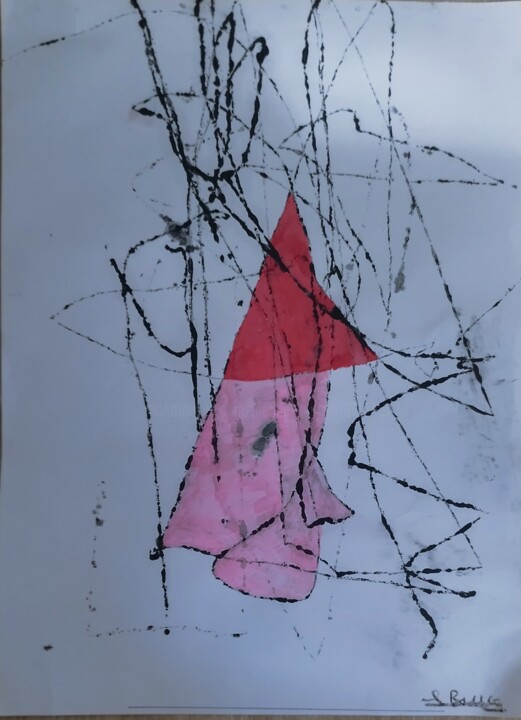 le clown triste 图画, 15.2x11.2 in