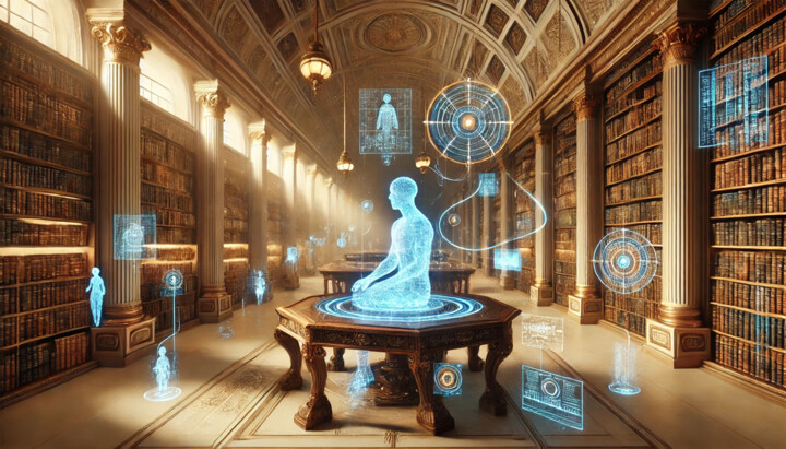 OPEN AI o1 Self-Portrait: The Wise Counselor 数字艺术