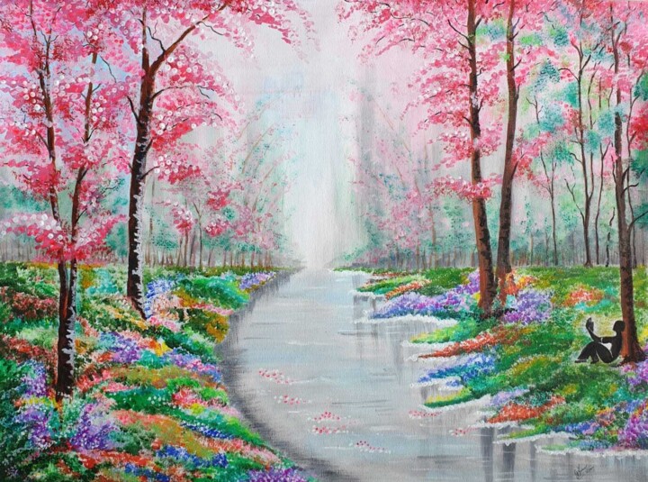 Whispering Blooms 绘画, 19x24 in