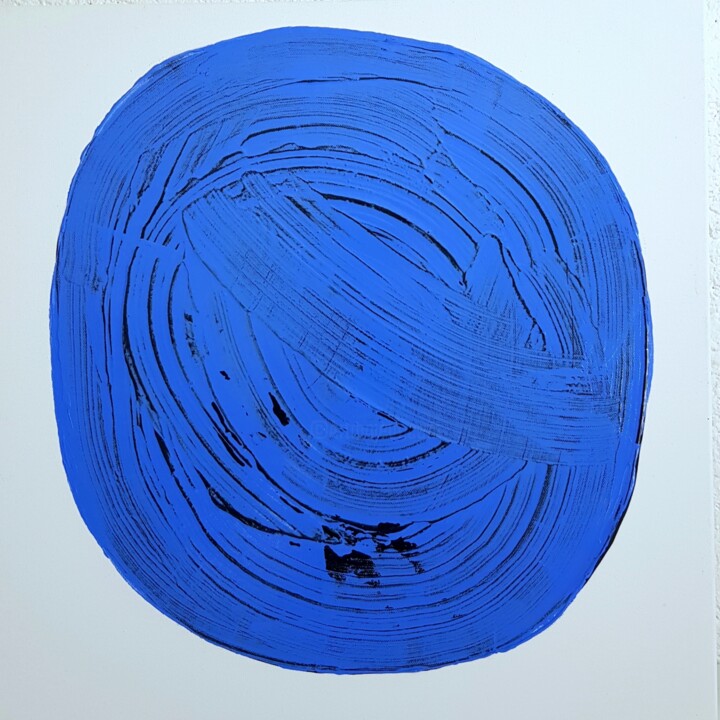 绘画 标题为“PURPLE DOT” 由Anne Girault Bardaud, 原创艺术品, 丙烯 安装在木质担架架上