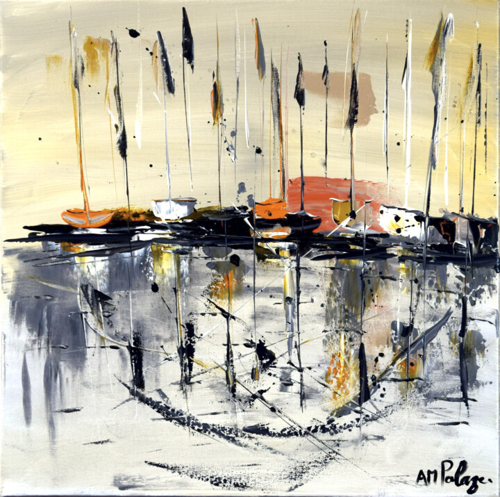 Port Tranquille 绘画, 19.7x19.7 in