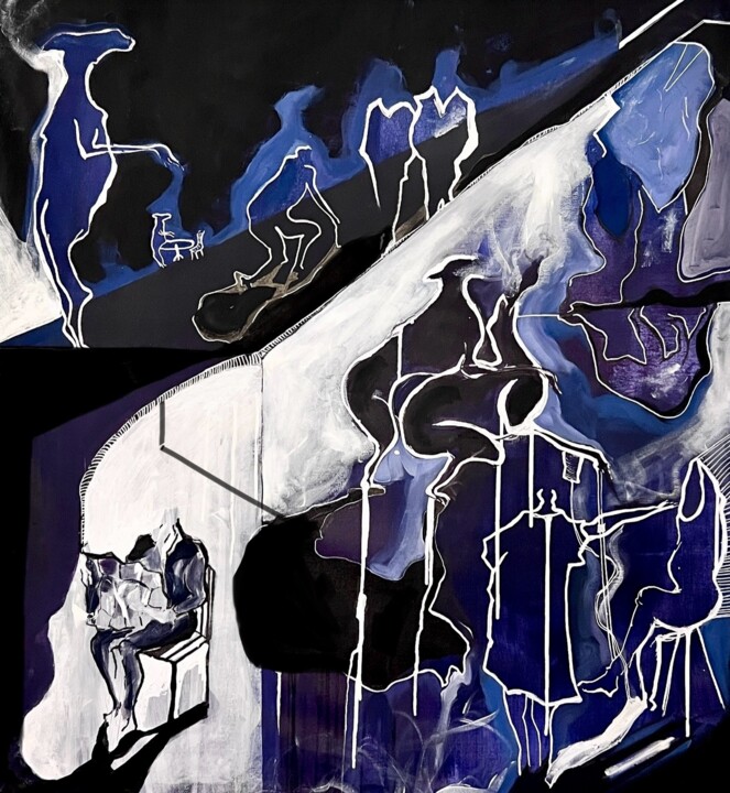 Untitled-19 绘画, 43.3x39.4 in