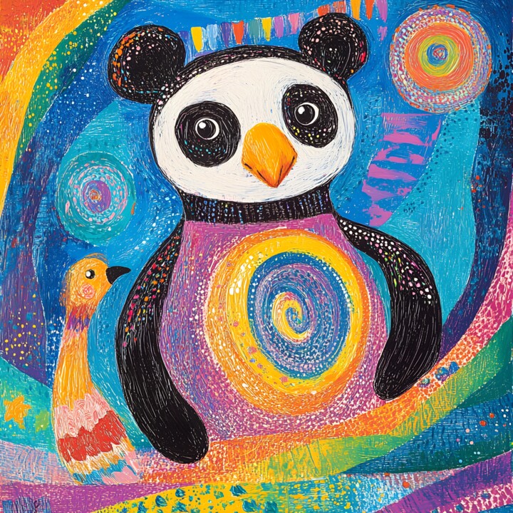 Doodle Panda Adventure 数字艺术