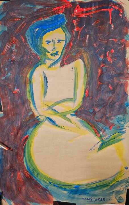 L'otage au fond du tunnel 绘画, 45.3x29.5 in