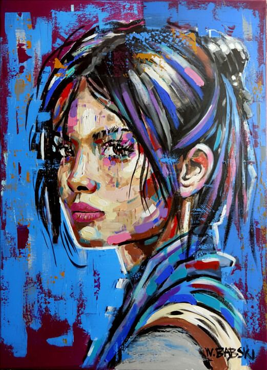 The Look 绘画, 43.3x31.5 in