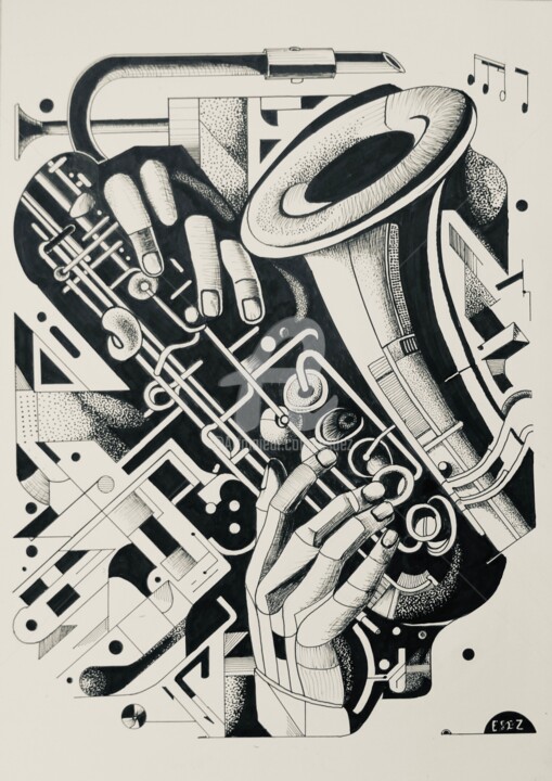 Cuivres et percussions 图画, 23.6x16.5 in
