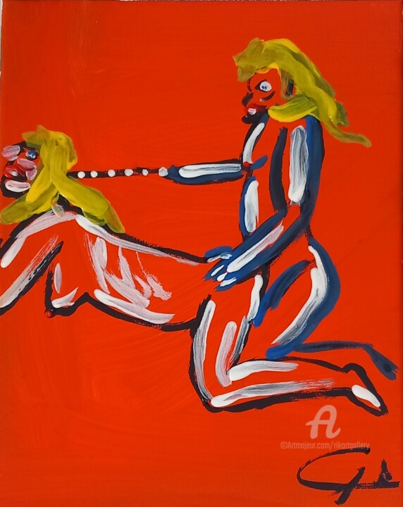 Painting "Laisse" 绘画, 11.8x9.5 in