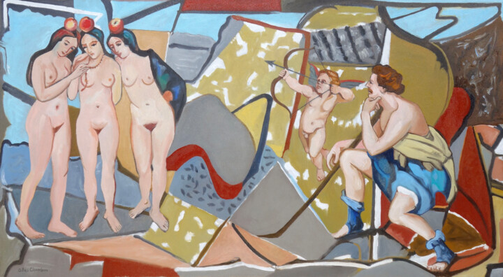 Le jugement de Pâris 绘画, 26x47.2 in