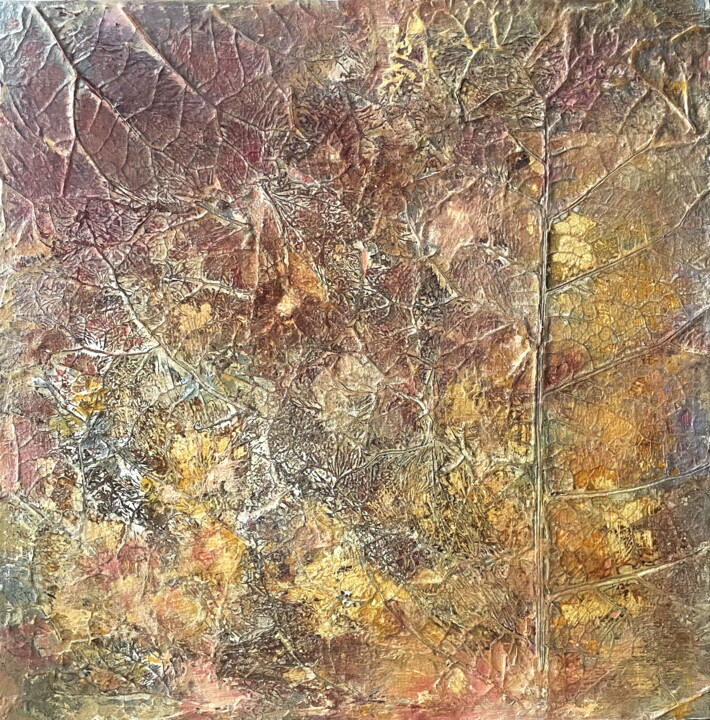 Painting titled "Wabi-sabi Warm Sept…" by Lena Ru, Original Artwork, Acrylic