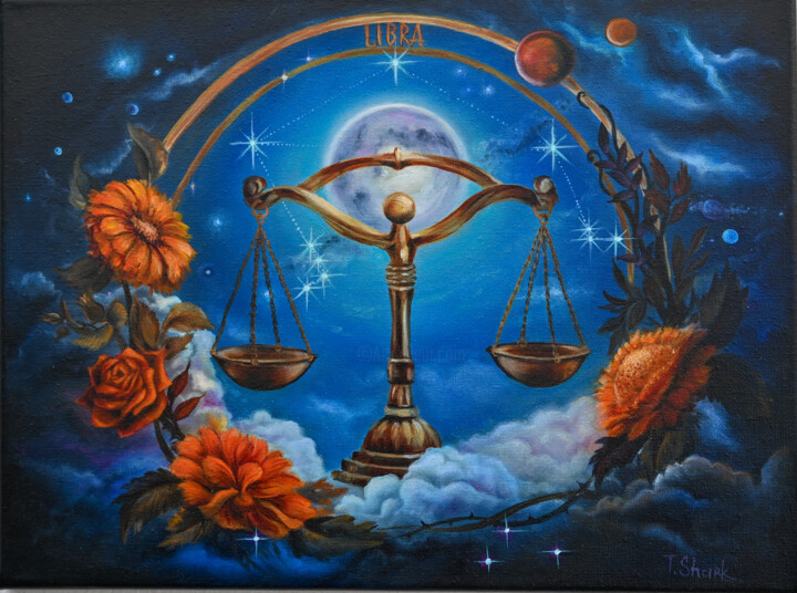zodiac sign libra 绘画, 11.8x15.8 in