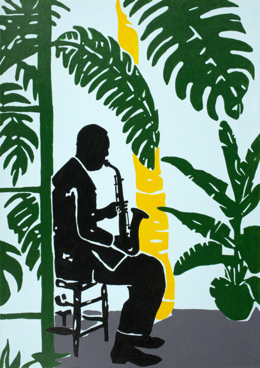 Lessons in the garden Картина, 16,5x11,8 in
