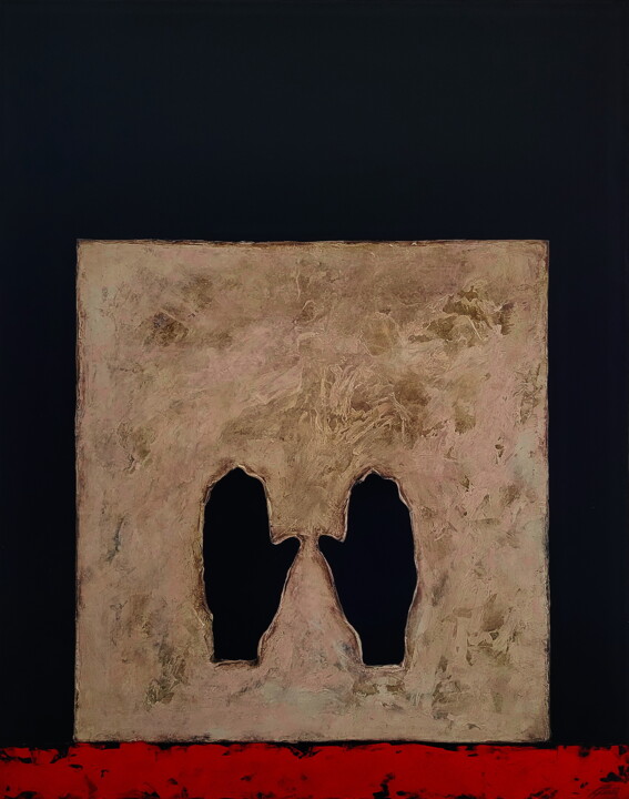 Painting titled "Ex voto" by Gennaro Corbi, Original Artwork, Acrylic Mounted on Wood Stretcher frame