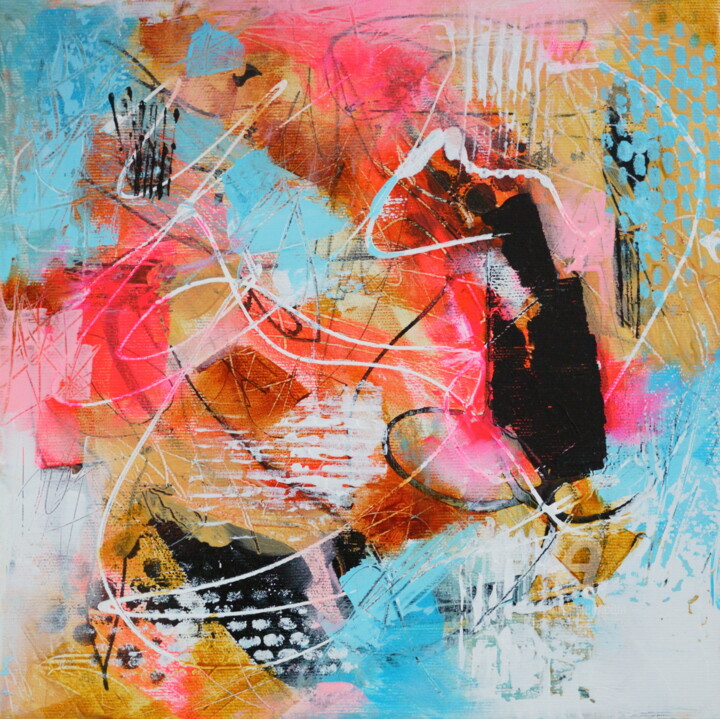 "Abstract 4" 绘画, 11.8x11.8 in