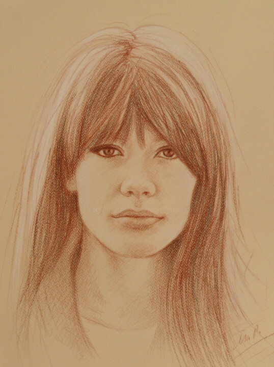 Portrait de Françoise Hardy Resim, 15,8x11,8 in