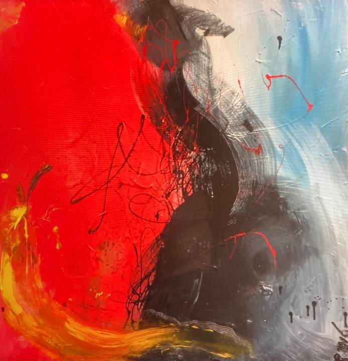 Schilderij getiteld "Ode aan Gerriet Pos…" door Rob Koedijk, Origineel Kunstwerk, Acryl Gemonteerd op Frame voor houten bran…