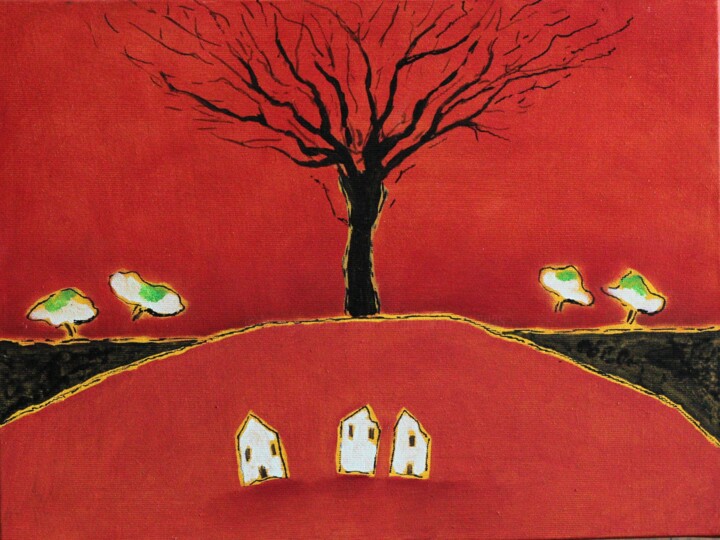 Painting titled "La luce del mattino" by Gianni Mantovani, Original Artwork, Acrylic Mounted on Wood Stretcher frame