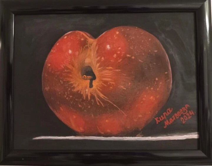 "Яблочко" 绘画, 7.1x9.5 in